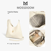 MOSSDOOM GIO VERSATILE WOMEN'S BAG – LARGE TOTE & SHOULDER BAG IN SOLID COLORS